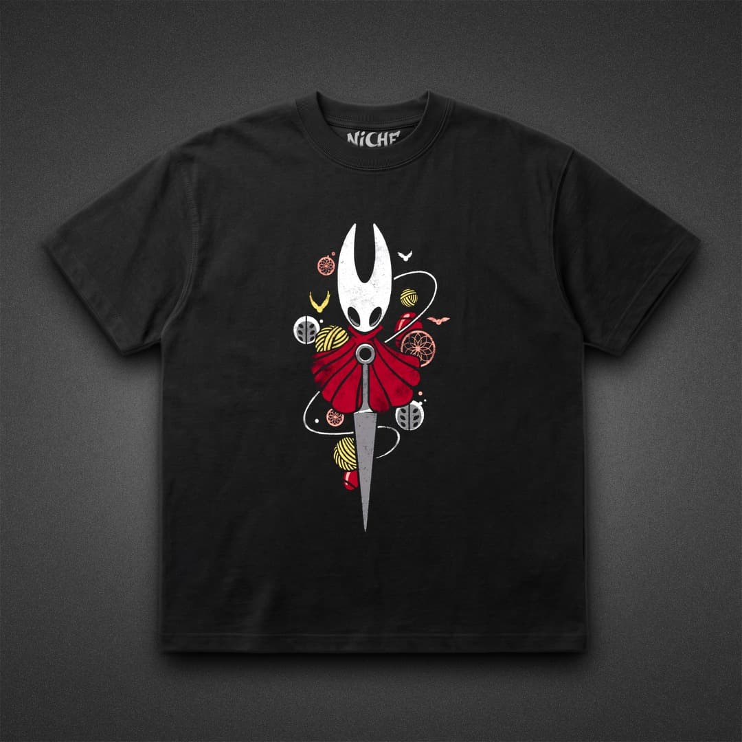 تیشرت Hollow Knight طرح Hornet Vertical Threads — تصویر ۳