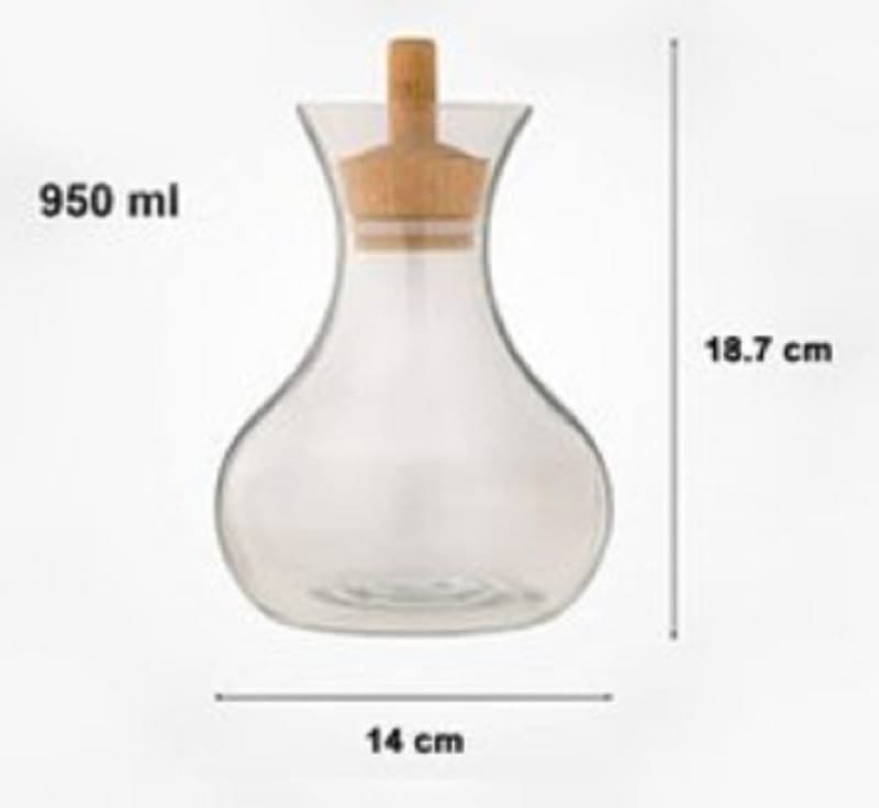تنگ آب 950 میلی لیتر درب چوبی لیمون 2268 — تصویر ۲
