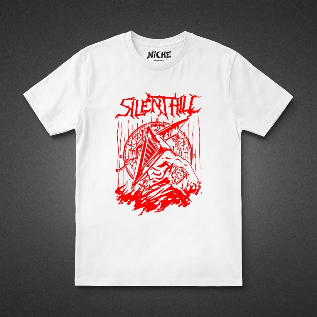 تیشرت Silent Hill طرح Pyramid Head Side Red Silhouette — تصویر ۵
