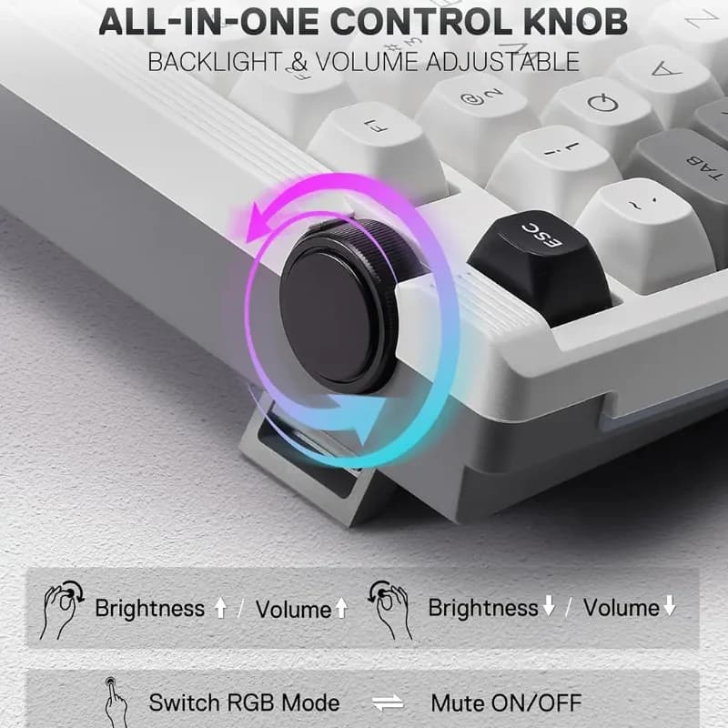 کیبورد بی سیم/با سیم ردراگون Otiim Pro K729 WGB — تصویر ۷