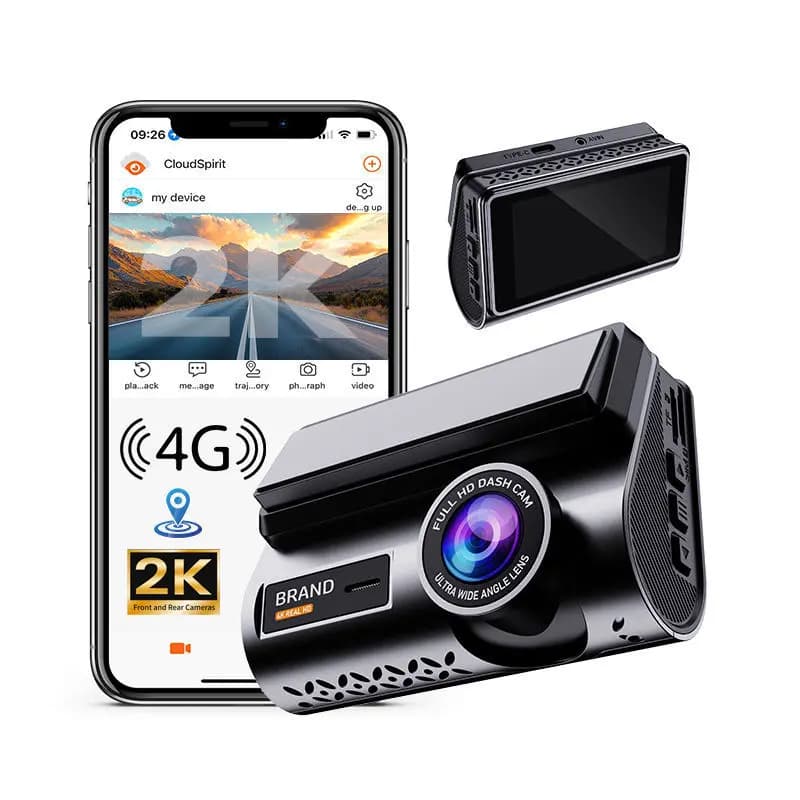 دوربین ثبت وقایع خودرو دولنز 2K وایفایدار سیمکارتی جیپیاس دار مدل PS-GP2K — تصویر ۲
