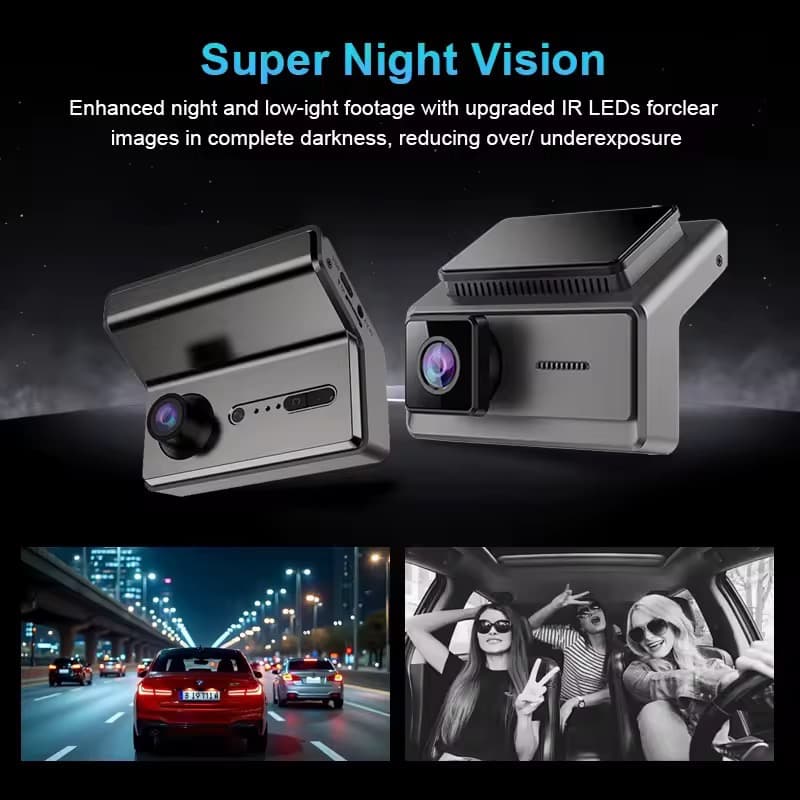 دوربین ثبت وقایع خودرو 2K سه لنز وایفای مدل AD-561 — تصویر ۷