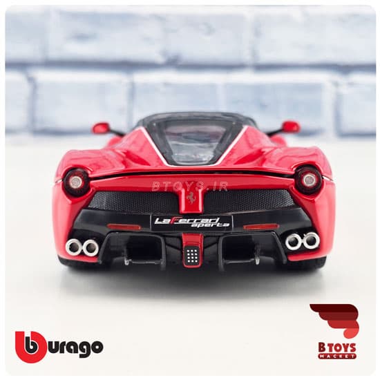 ماکت فراری لافراری آپرتا قرمز بوراگو(Ferrari Laferrari aperta Burago) مقیاس:1/24 — تصویر ۴