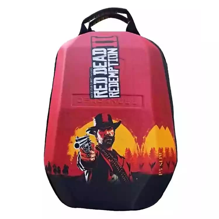 کیف کوله ای کنسول بازی Deadskull PS5 Slim طرح Red Dead Redemption 2