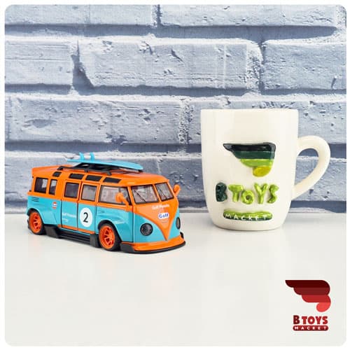 ماکت فولکس واگن ون سامبا تیونینگ نارنجی(VOLKSWAGEN VAN)مقیاس:1/32 — تصویر ۳