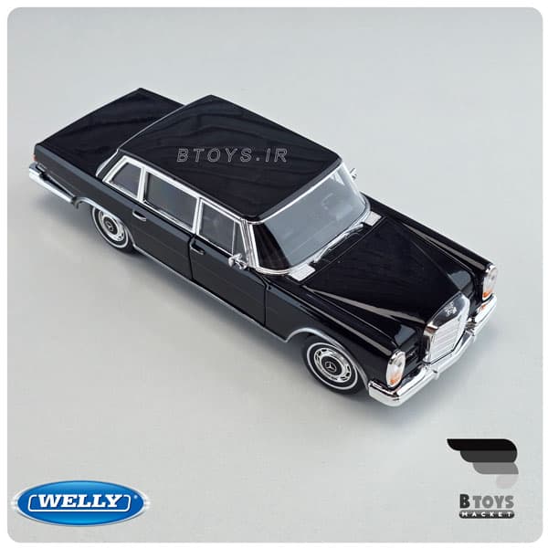 ماکت مرسدس بنز 600 مشکی 1963 ویلی(Mercedes Benz 600 1936 welly)مقیاس:1/24 — تصویر ۱۱