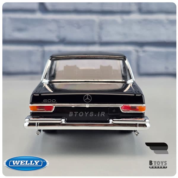 ماکت مرسدس بنز 600 مشکی 1963 ویلی(Mercedes Benz 600 1936 welly)مقیاس:1/24 — تصویر ۵