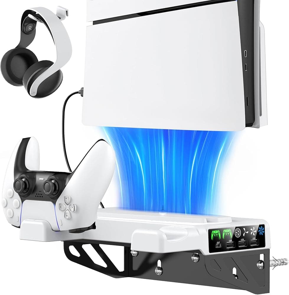 استند دیواری خنک کننده با شارژر کنترلر پلی استیشن 5|PS5 Wall Mounted Cooling Stand — تصویر ۶