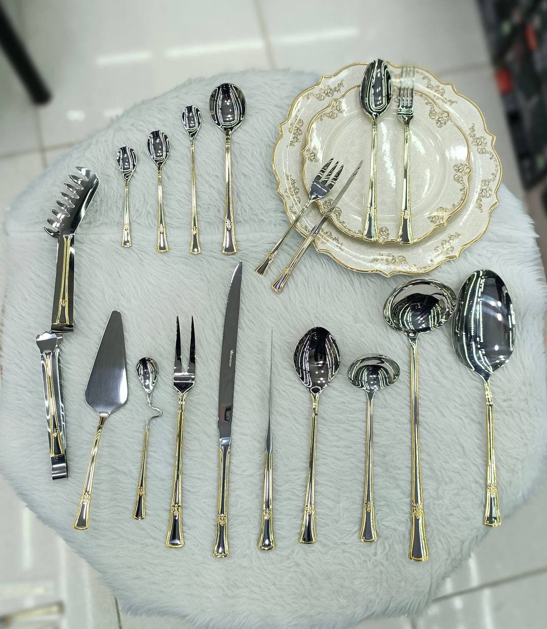 سرویس قاشق چنگال وارندورف 175 پارچه 36 نفره دورنگ-Warendorf — تصویر ۶