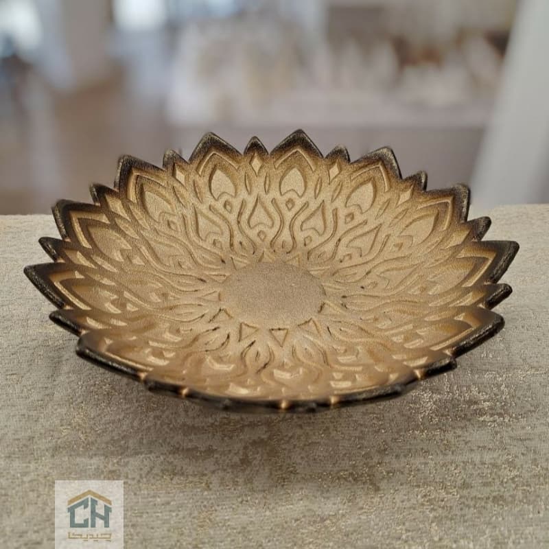 کاسه آلومینیومی طلایی مشکی طرح مهان مدل 3222043 — تصویر ۲