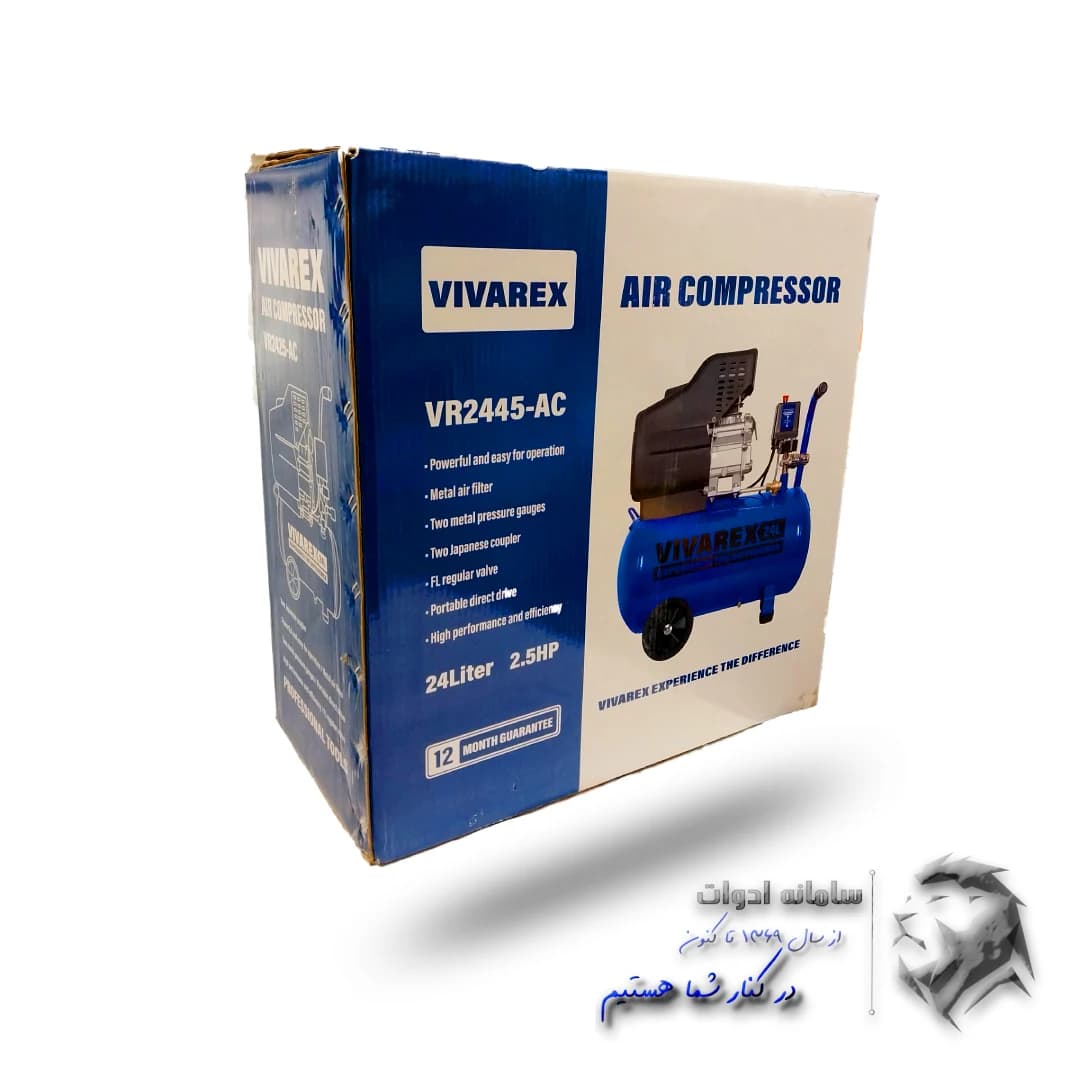 کمپرسور باد 24 لیتری روغنی موتور توربو ویوارکس مدل AC-2524 — تصویر ۸