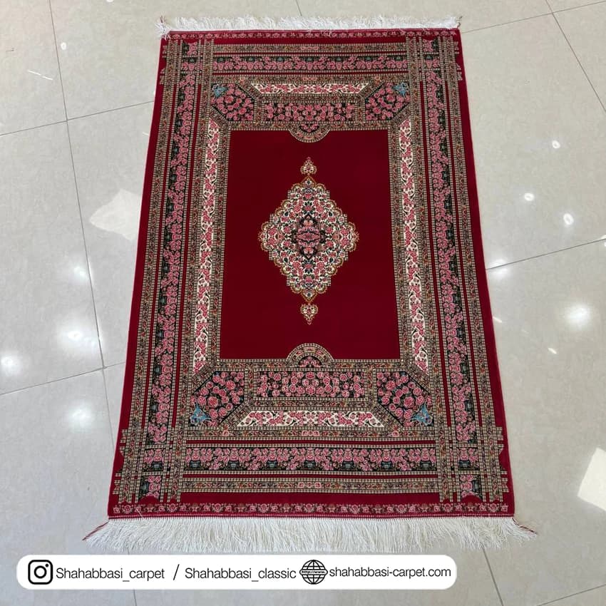 فرش تمام ابریشم کد 224 قرمز — تصویر ۴