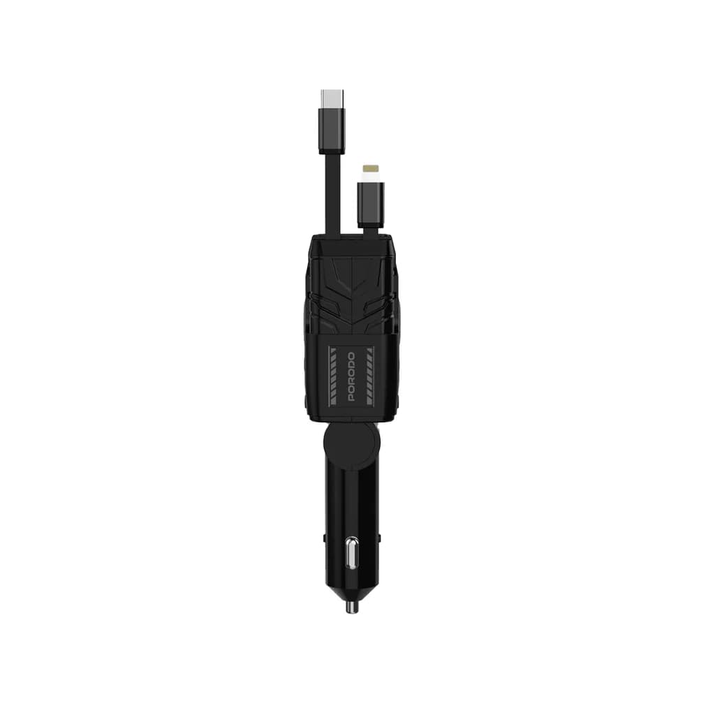 شارژر فندکی 66W پرودو Porodo 66W Car Charger Lightning & Type-C PDFWCH029 — تصویر ۴
