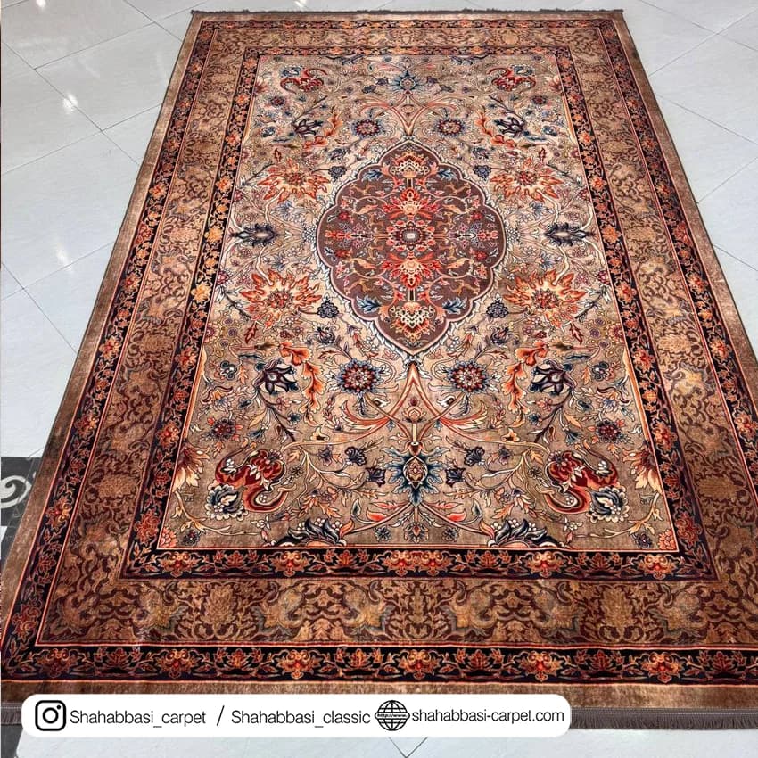 فرش 77 رج کد 77131 بادامی — تصویر ۱۰