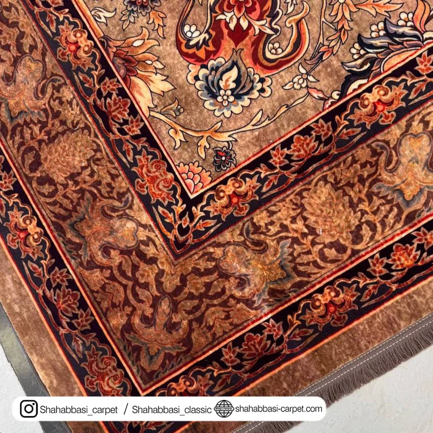 فرش 77 رج کد 77131 بادامی — تصویر ۸