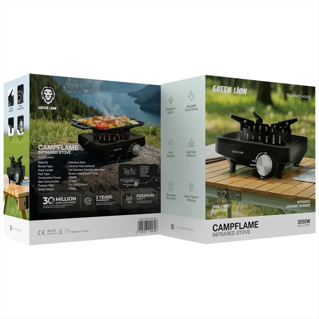 اجاق گاز کمپینگ مادون قرمز گرین لاین Green Lion Campflame Infrared Camping Stove GNCFIST1BST — تصویر ۴