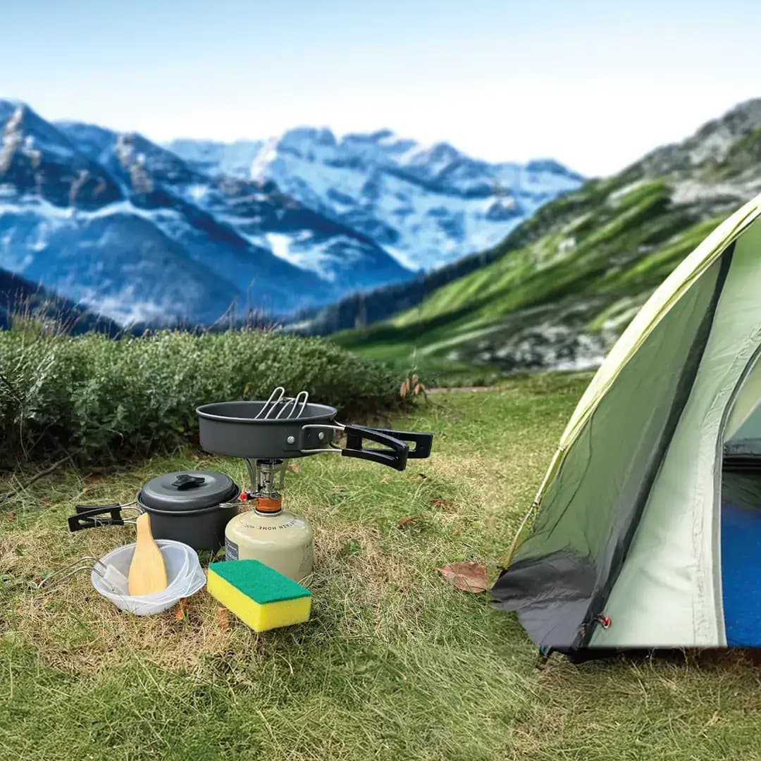 ست ظروف آشپزی کمپینگ 10 در 1 گرین لاین Green Lion 10 IN 1 Camping Cookware GN10N1COOK — تصویر ۵