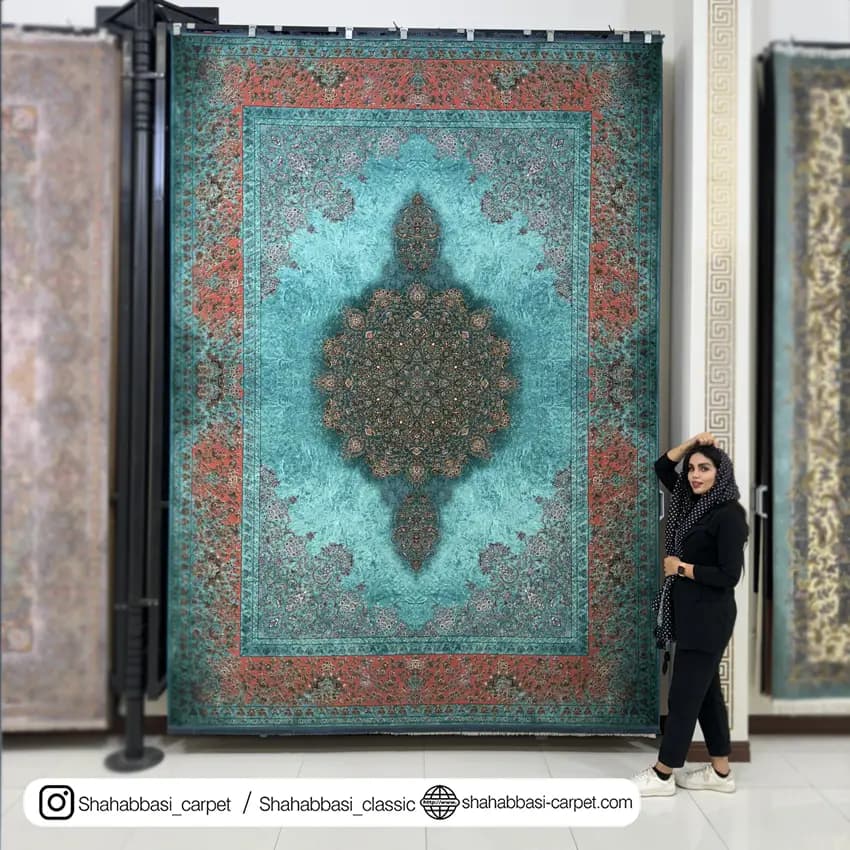 فرش ماشینی ونوس کد 1200197 آبی