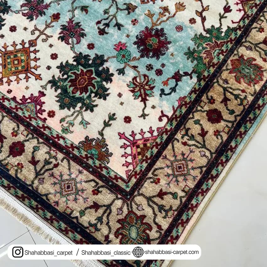فرش سنتی کد 800144 کرم — تصویر ۴