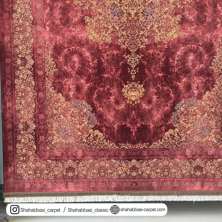فرش ماشینی ونوس کد 1200173 زرشکی — تصویر ۳