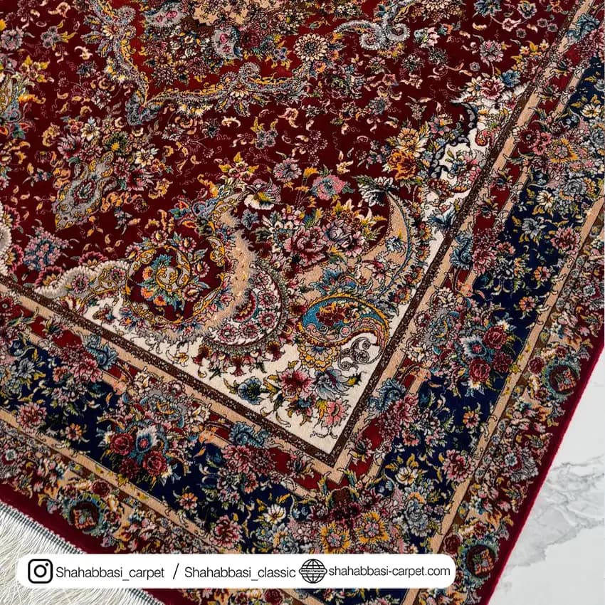 فرش ابریشم کد 99 لاکی — تصویر ۷