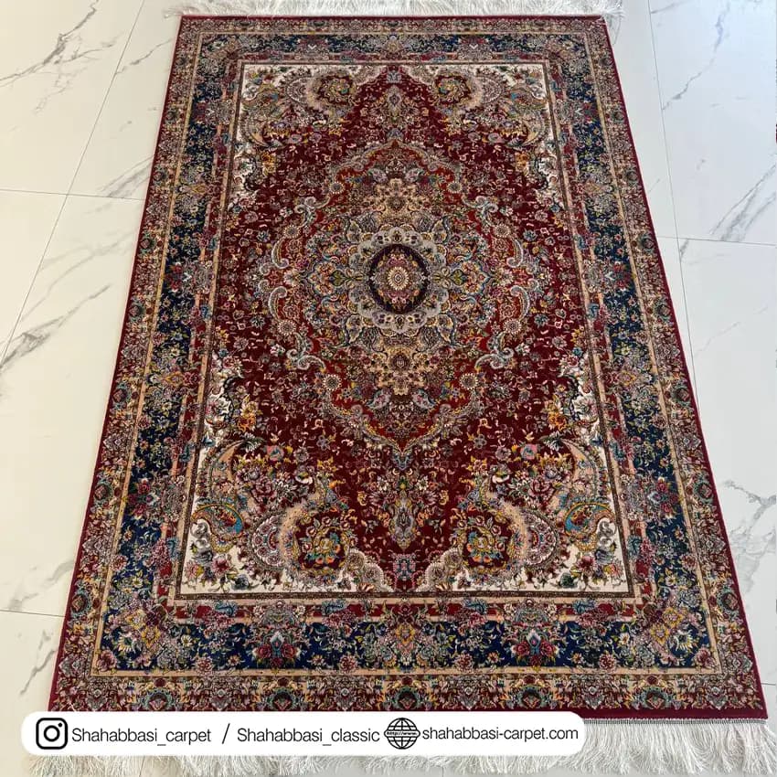 فرش ابریشم کد 99 لاکی — تصویر ۴