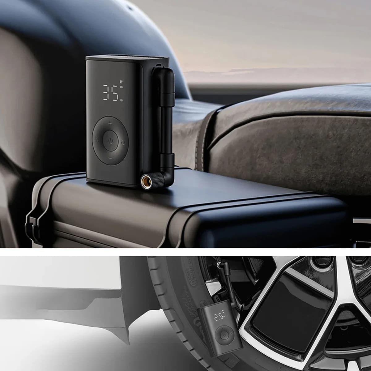 پمپ باد شیائومی Xiaomi Mijia Compact Portable Electric Air Compressor MJBXCQBQW — تصویر ۸