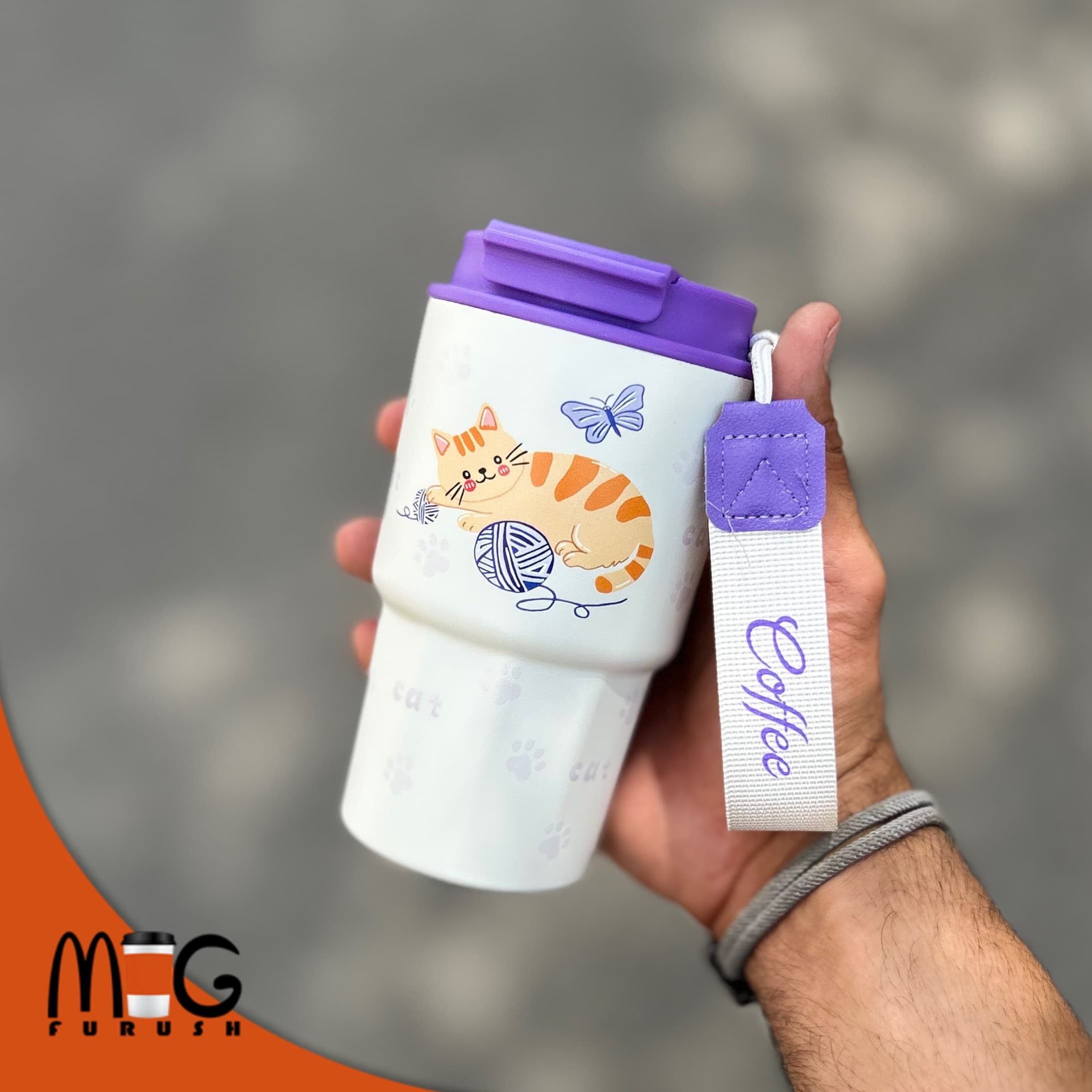 تراول ماگ بنددار کافی coffee طرح حیوانات — تصویر ۳