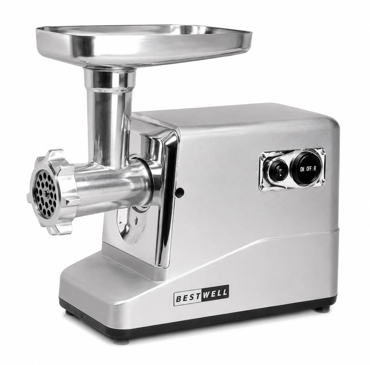 چرخ گوشت بست ول ایتالیایی گلویی استیل مدل BESTWELL — تصویر ۳