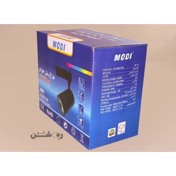 چراغ ریلی ۳۰ وات استوانه COB مودی — تصویر ۵
