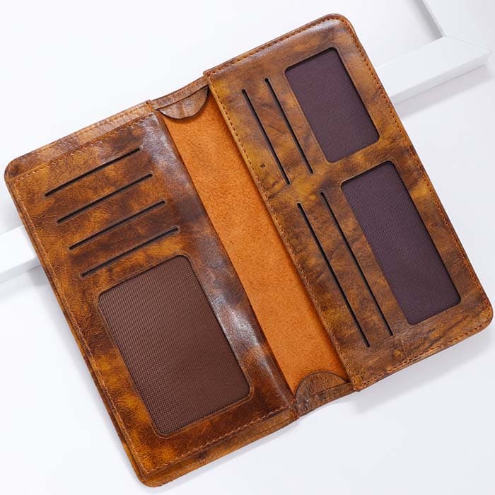 کیف پول چرم طبیعی طرح مرد و زن هخامنشی 38151 — تصویر ۵