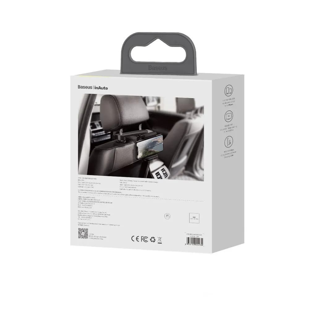 هولدر و شارژر وایرلس صندلی عقب بیسوس Baseus Backseat Holder Wireless Charger WXHZ-01 توان ۱۵ وات — تصویر ۵