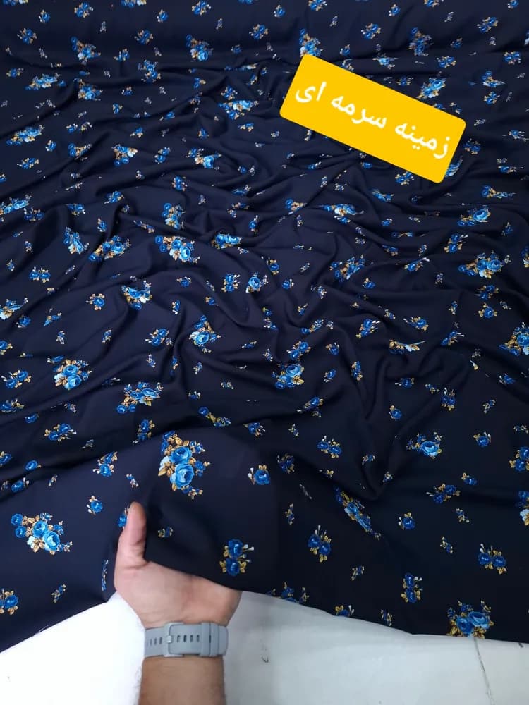 پارچه نخ کشمیر گاما سرمه ای — تصویر ۳