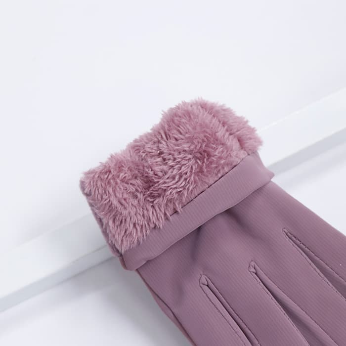 دستکش شمعی بچگانه دخترانه داخل خز طرح (ستاره) رنگ بنفش وارداتی 51127 — تصویر ۴