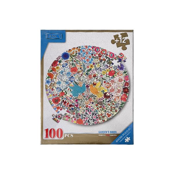 پازل 100 تکه طرح گل و پرنده گرد (همراه با 12 تکه اضافه) — تصویر ۲
