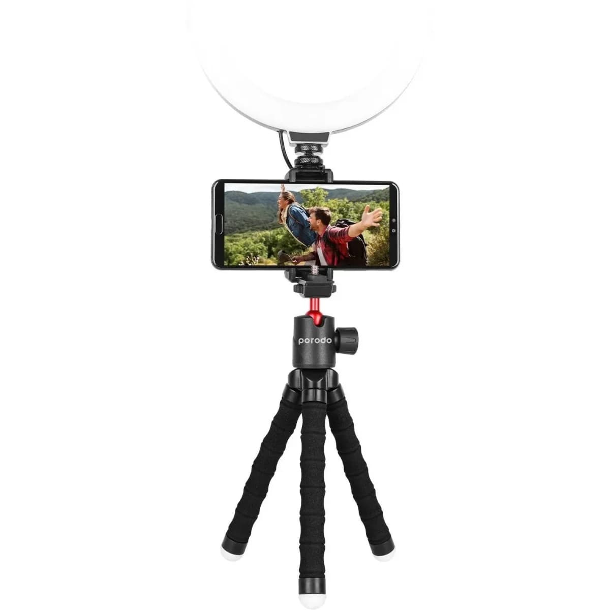 سه پایه دوربین و موبایل پرودو PORODO FLEXIBLE VERSATILE TRIPOD PD-TRPH — تصویر ۸