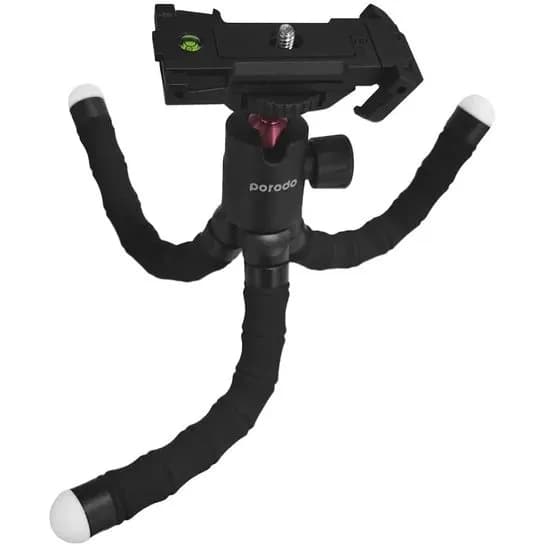 سه پایه دوربین و موبایل پرودو PORODO FLEXIBLE VERSATILE TRIPOD PD-TRPH — تصویر ۵