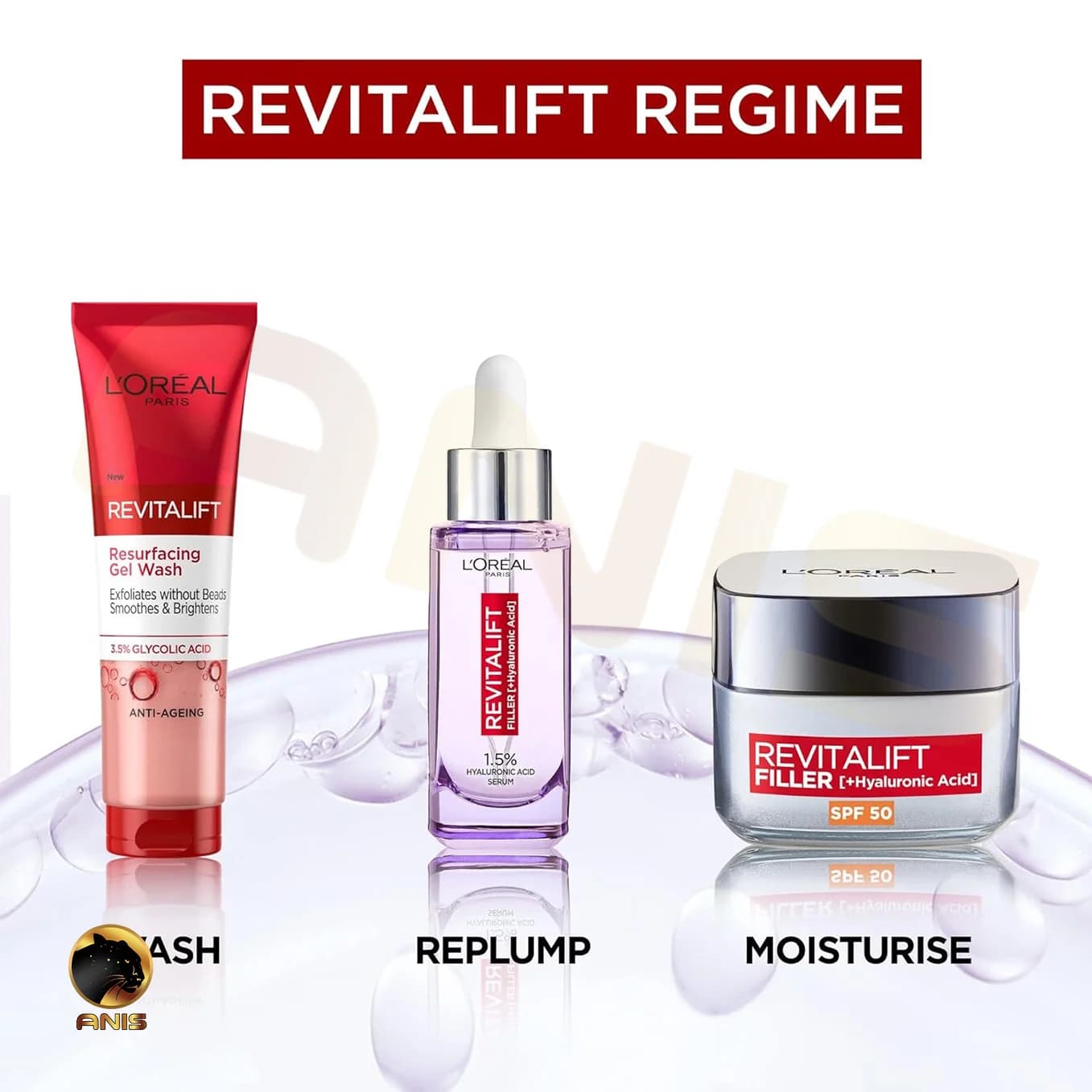 ژل شستشوی صورت Revitalift لورال حاوی اسید گلیکولیک 150 میل — تصویر ۲