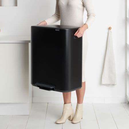 سطل زباله 30+30 لیتر پدالی مشکی برابانتیا brabantia — تصویر ۱۱