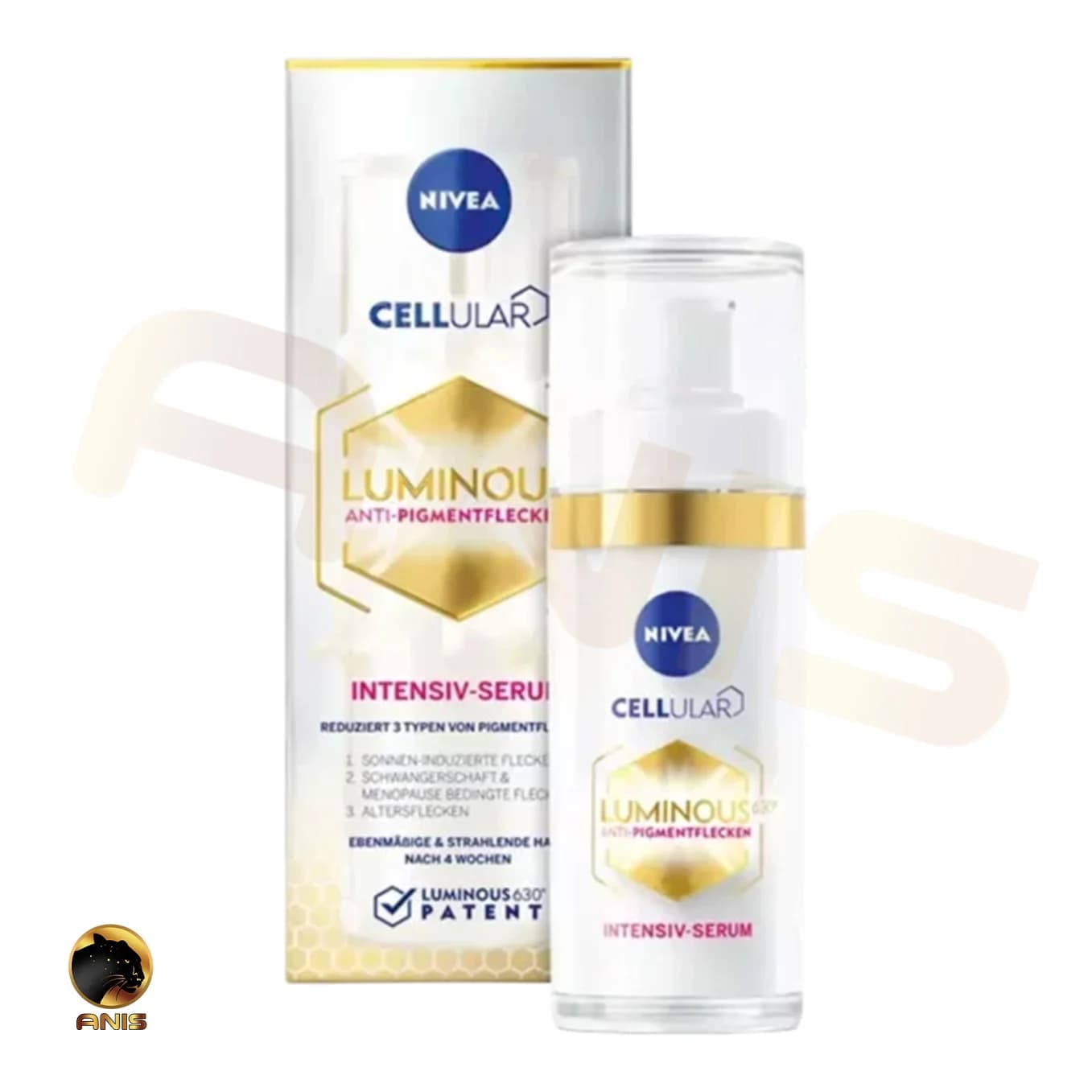 سرم ضد لک Luminous Anti Spot نیوا حاوی 2 مدل هیالورونیک اسید 30 میل — تصویر ۸