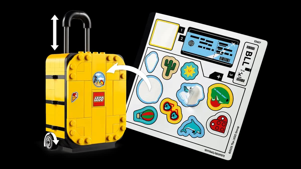 لگو ۴۰۸۱۷ چمدان سفر لگو Yellow Travel Suitcase — تصویر ۹