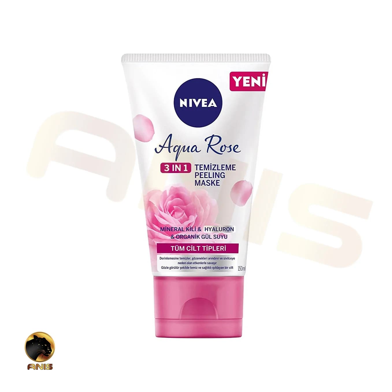 کرم پاک کننده پوست Aqua Rose نیوا حاوی خاک رس معدنی و گلاب ارگانیک و هیالورون 150 میل — تصویر ۲