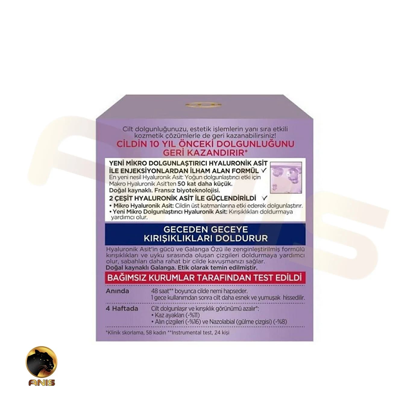 کرم ضد چروک شب Revitalift Filler لورال حاوی هیالورونیک اسید 50 میل — تصویر ۹
