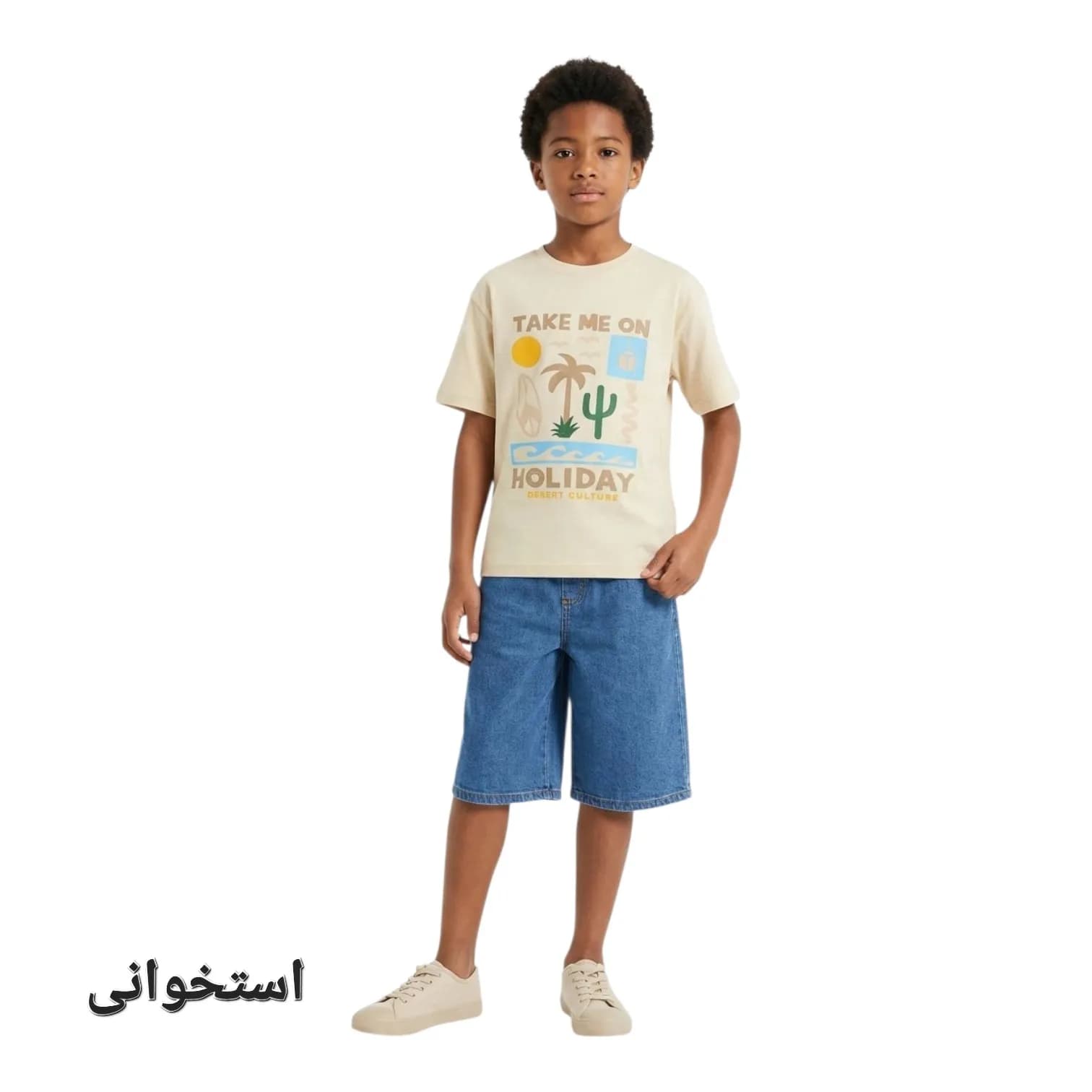 تیشرت شلوارک پسرانه کاکتوس — تصویر ۶