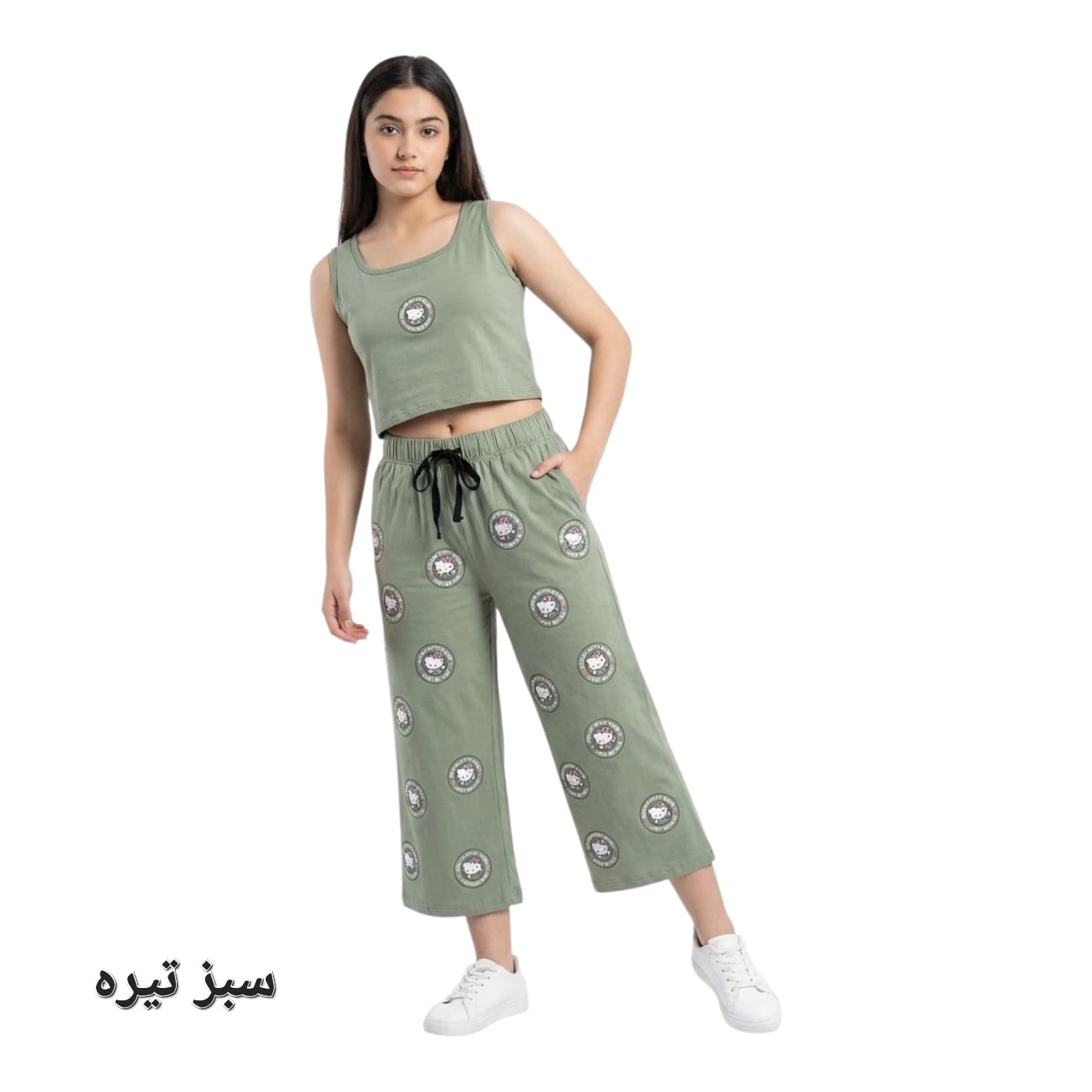 تاپ شلوارک دامنی دخترانه کیتی — تصویر ۲