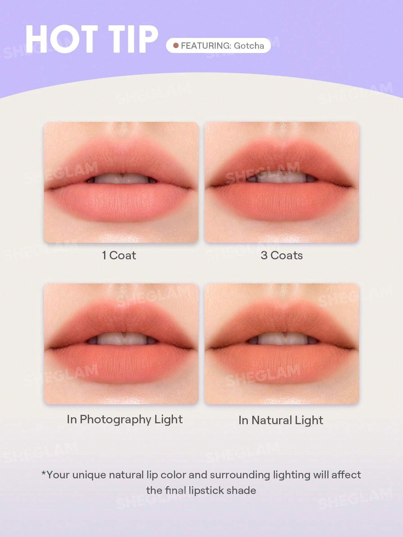 رژلب جامد مات شیگلم SHEGLAM مدل LIP VEIL CUSHION — تصویر ۲