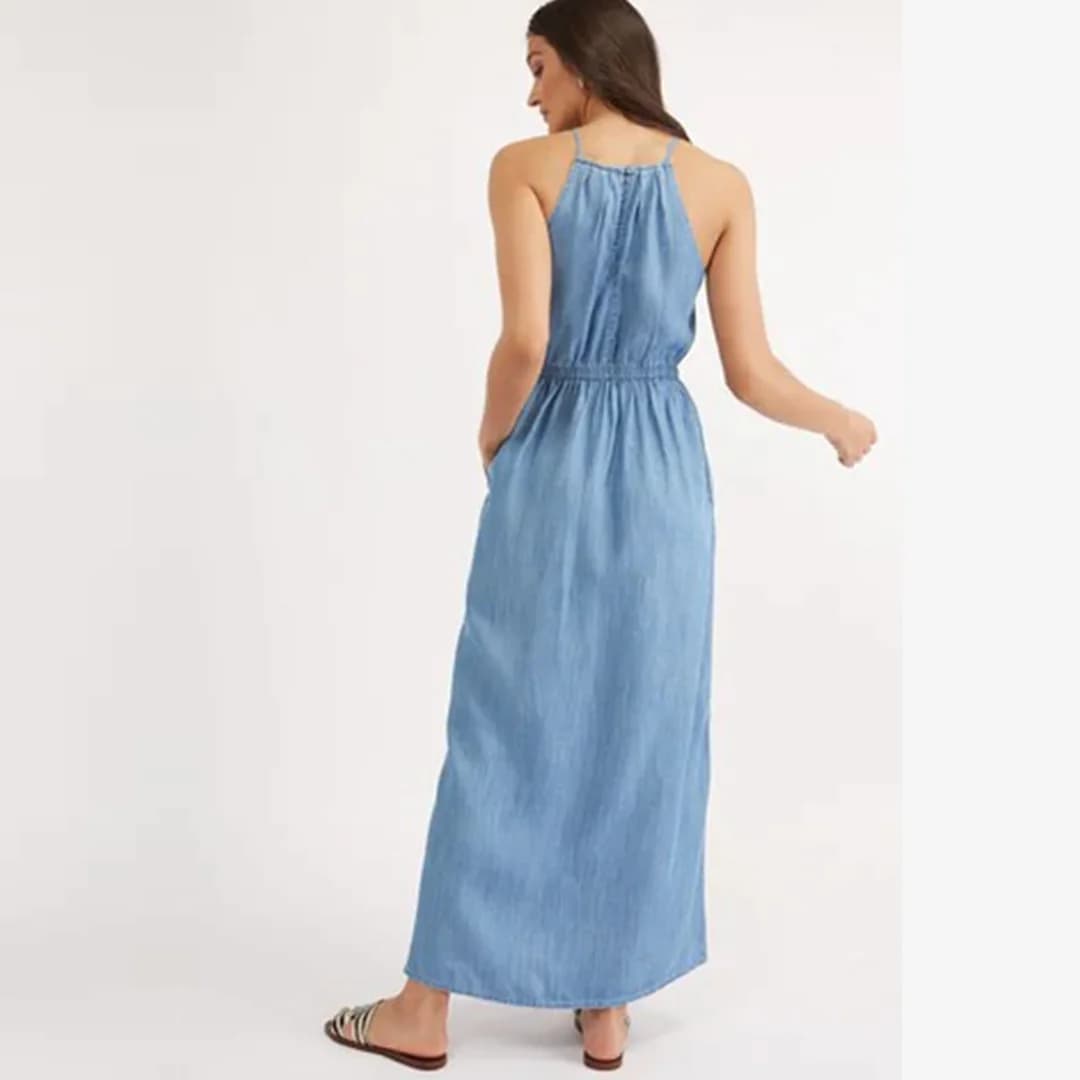 پیراهن ساحلی بلند جین کاغذی نکست NEXT انگلیس سایز 38 337695 — تصویر ۷