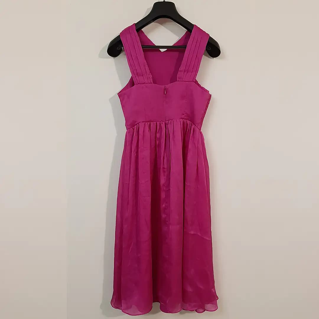 پیراهن مجلسی زنانه دخترانه صورتی اچ اند ام H&M کات لیبل سایز 32 – 38 — تصویر ۳