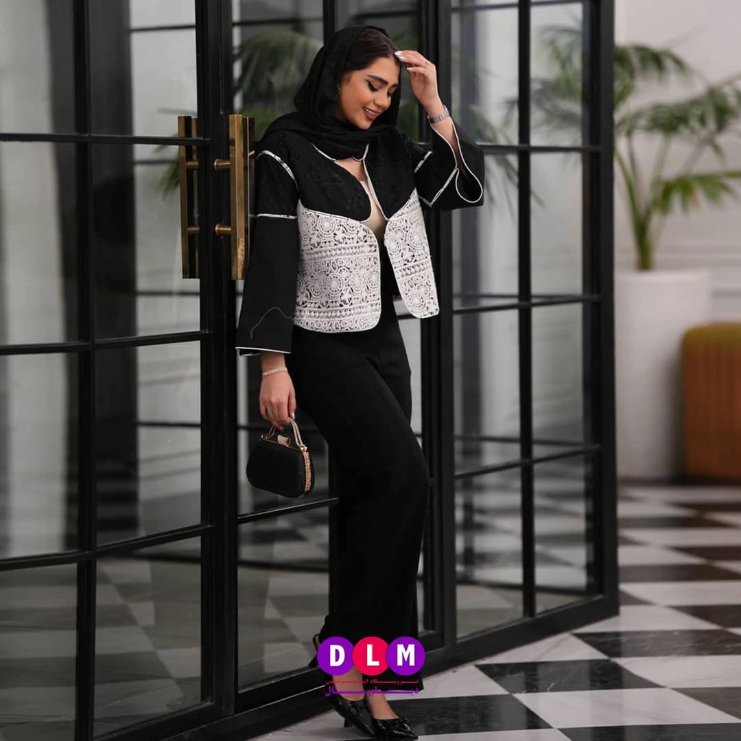 کت ترکیبی لنین گلدوزی دانتل – شیک و خاص برای هر موقعیتی — تصویر ۱۰