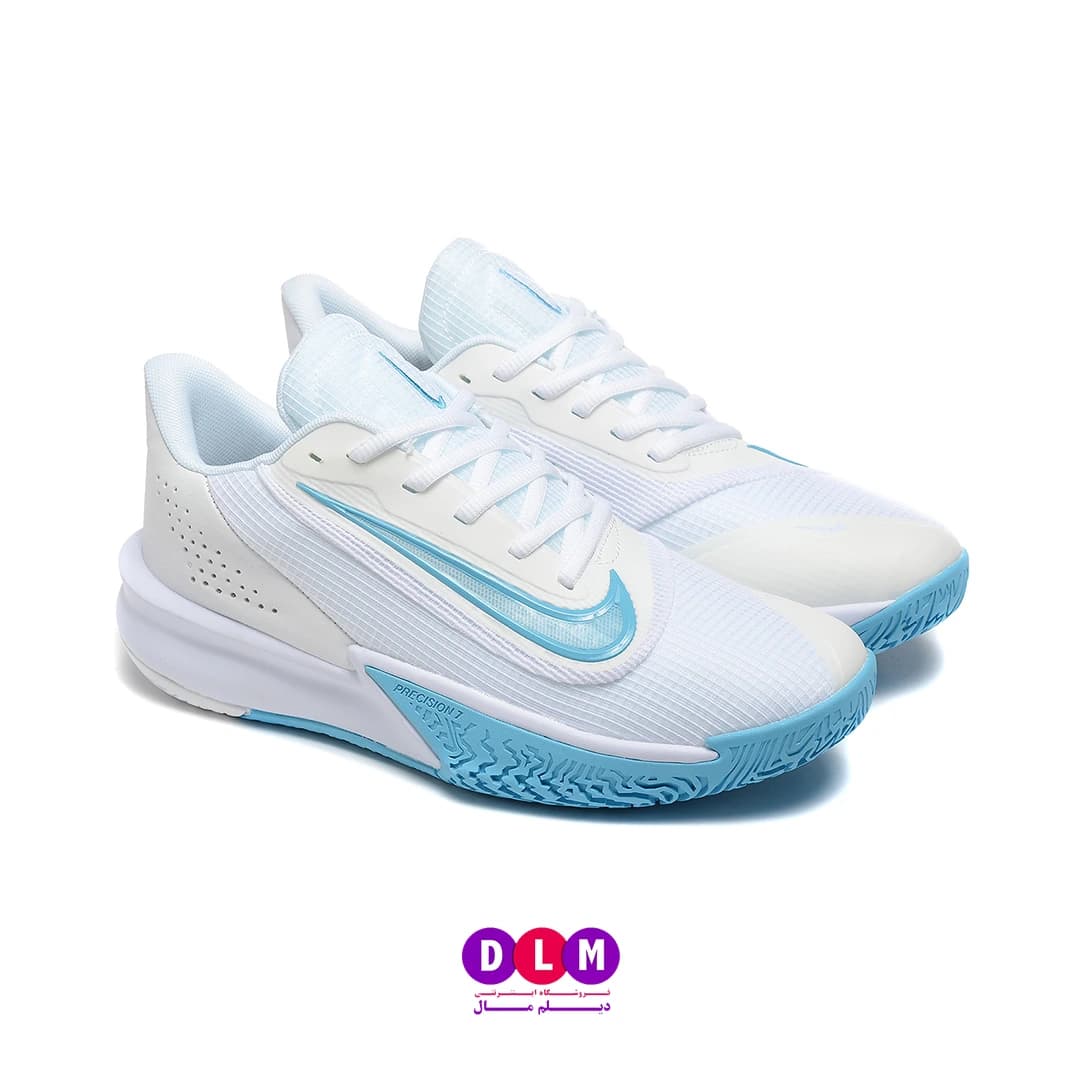 کفش بسکتبال نایک پرسیژن 7 رنگ سفید آبی – Nike Precision 7 — تصویر ۷
